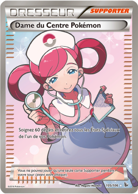 Carte Pokémon Dame du Centre Pokémon 105/106 Ultra Rare Étincelles