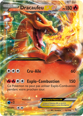 Carte Pokémon Dracaufeu-EX 12/106 Ultra Rare Étincelles