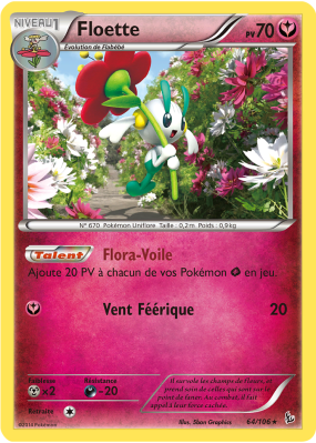 Carte Pokémon Floette 64/106 Rare Étincelles