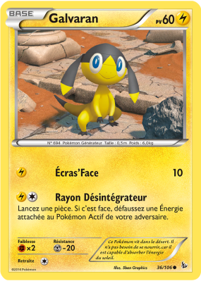 Carte Pokémon Galvaran 36/106 Commune Étincelles