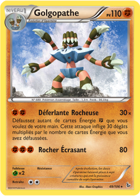 Carte Pokémon Golgopathe 49/106 Rare Étincelles