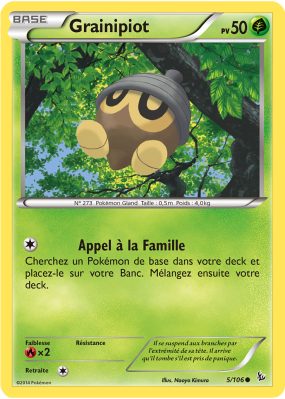 Carte Pokémon Grainipiot 5/106 Commune Étincelles