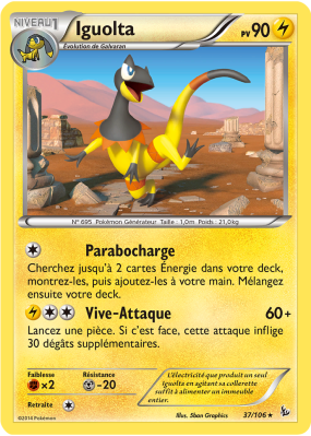 Carte Pokémon Iguolta 37/106 Rare Étincelles