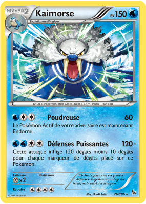 Carte Pokémon Kaimorse 26/106 Rare Étincelles