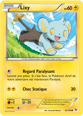 Carte Pokémon Lixy 32/106 Commune Étincelles
