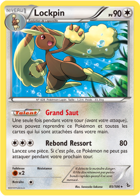 Carte Pokémon Lockpin 85/106 Rare Étincelles