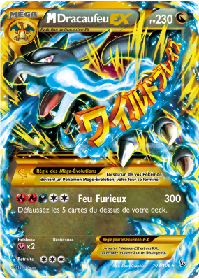 Carte Pokémon M-Dracaufeu-EX 108/106 Ultra Rare Étincelles