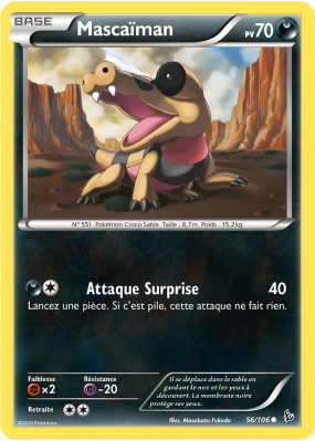 Carte Pokémon Mascaïman 56/106 Commune Étincelles