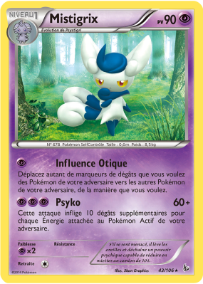 Carte Pokémon Mistigrix 43/106 Rare Étincelles