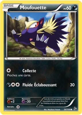 Carte Pokémon Moufouette 54/106 Commune Étincelles