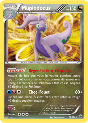 Carte Pokémon Muplodocus 74/106 Holographique Étincelles