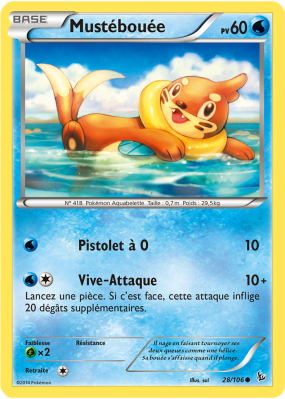 Carte Pokémon Mustébouée 28/106 Commune Étincelles