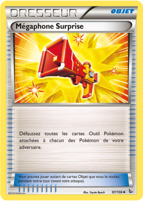 Carte Pokémon Mégaphone Surprise 97/106 Peu commune Étincelles