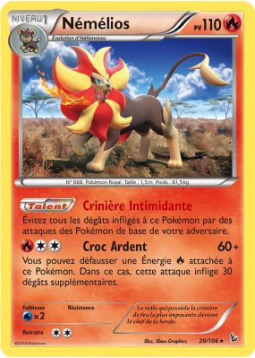 Carte Pokémon Némélios 20/106 Holographique Étincelles