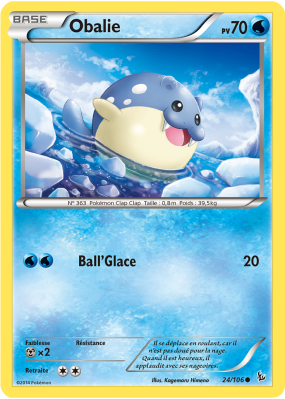 Carte Pokémon Obalie 24/106 Commune Étincelles