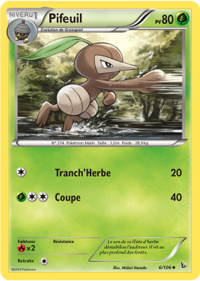 Carte Pokémon Pifeuil 6/106 Peu commune Étincelles