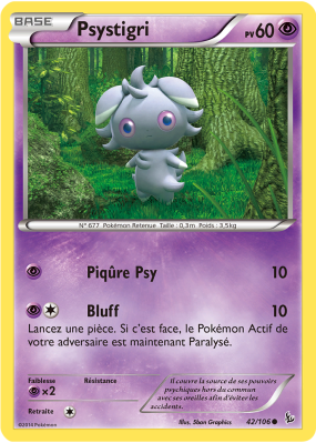 Carte Pokémon Psystigri 42/106 Commune Étincelles