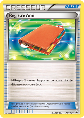 Carte Pokémon Registre Ami 92/106 Peu commune Étincelles