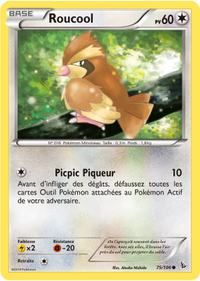 Carte Pokémon Roucool 75/106 Commune Étincelles