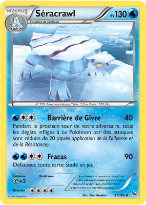 Carte Pokémon Séracrawl 31/106 Peu commune Étincelles