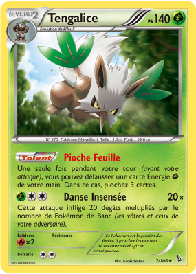 Carte Pokémon Tengalice 7/106 Holographique Étincelles