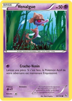 Carte Pokémon Venalgue 44/106 Commune Étincelles
