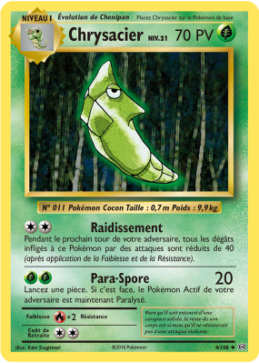 Carte Pokémon Chrysacier 4/108 Peu commune Évolutions