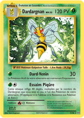 Carte Pokémon Dardargnan 7/108 Rare Évolutions