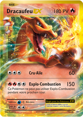 Carte Pokémon Dracaufeu-EX 12/108 Ultra Rare Évolutions