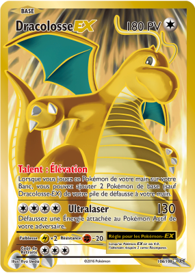 Carte Pokémon Dracolosse-EX 106/108 Ultra Rare Évolutions