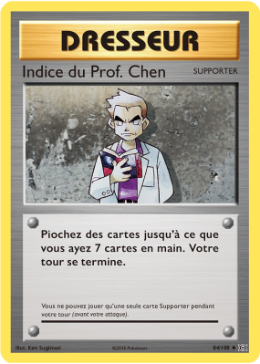 Carte Pokémon Indice du Prof. Chen 84/108 Peu commune Évolutions