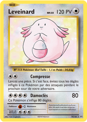 Carte Pokémon Leveinard 70/108 Holographique Évolutions
