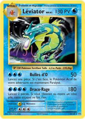Carte Pokémon Léviator 34/108 Rare Évolutions