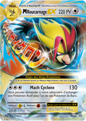 Carte Pokémon M-Roucarnage-EX 65/108 Ultra Rare Évolutions
