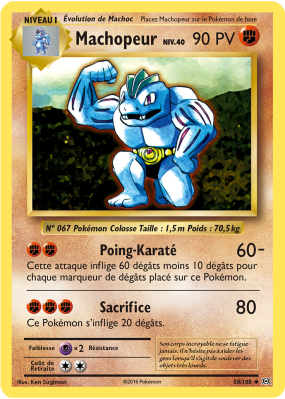 Carte Pokémon Machopeur 58/108 Peu commune Évolutions