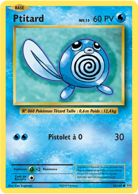 Carte Pokémon Ptitard 23/108 Commune Évolutions