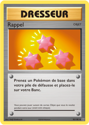 Carte Pokémon Rappel 85/108 Peu commune Évolutions