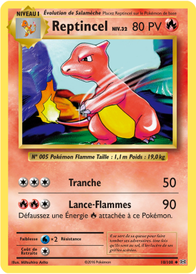 Carte Pokémon Reptincel 10/108 Peu commune Évolutions