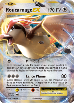 Carte Pokémon Roucarnage-EX 64/108 Ultra Rare Évolutions