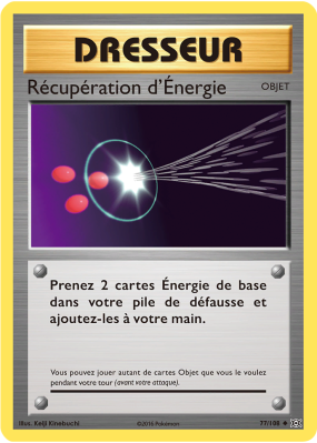 Carte Pokémon Récupération d'Énergie 77/108 Peu commune Évolutions