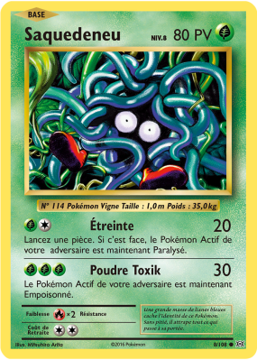 Carte Pokémon Saquedeneu 8/108 Commune Évolutions