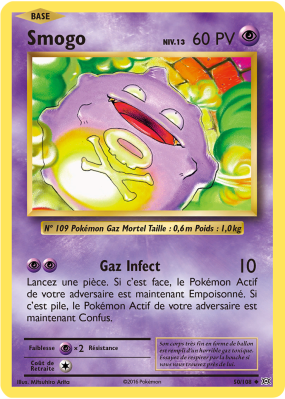 Carte Pokémon Smogo 50/108 Commune Évolutions