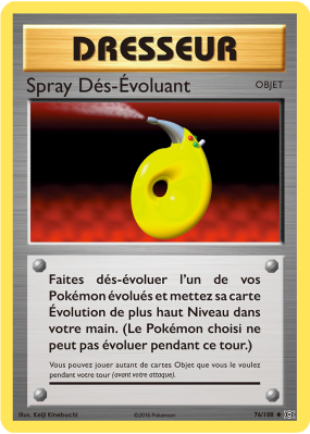 Carte Pokémon Spray Dés-Évoluant 76/108 Peu commune Évolutions