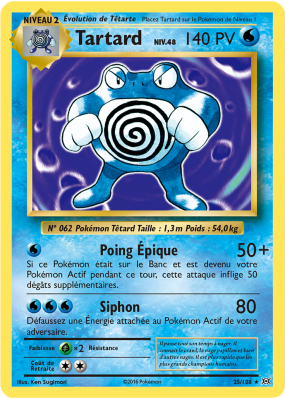 Carte Pokémon Tartard 25/108 Holographique Évolutions