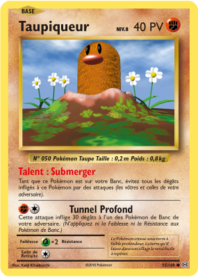 Carte Pokémon Taupiqueur 55/108 Commune Évolutions