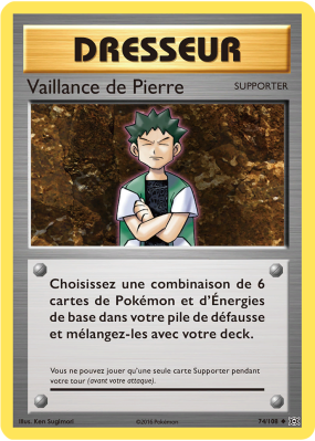 Carte Pokémon Vaillance de Pierre 74/108 Peu commune Évolutions