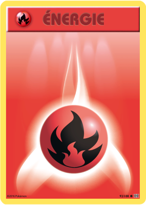 Carte Pokémon Énergie Feu 92/108 Commune Évolutions