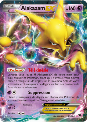 Carte Pokémon Alakazam-EX 25/124 Ultra Rare Impact des Destins