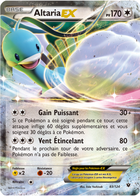 Carte Pokémon Altaria-EX 83/124 Ultra Rare Impact des Destins