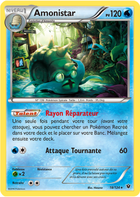 Carte Pokémon Amonistar 18/124 Rare Impact des Destins